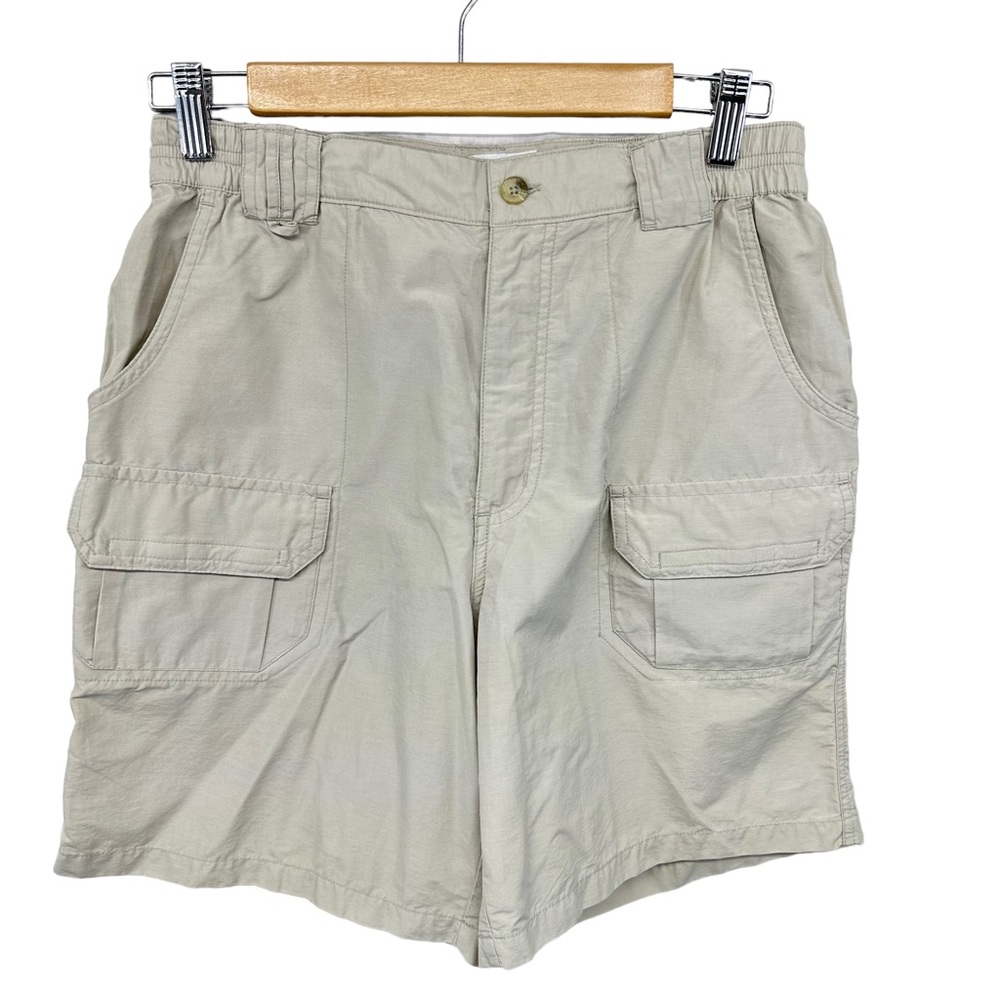 COLUMBIA SPORTSWEAR Shorts Sz 8 Cargo Clay Stretch Sides USA Pockets Nyl…